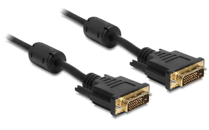Delock - DVI-Kabel - DVI-D (M) zu DVI-D (M) - 3 m - Daumenschrauben - Schwarz Delock - DVI-Kabel - DVI-D (M) zu DVI-D (M) - 3 m - Daumenschrauben - Schwarz