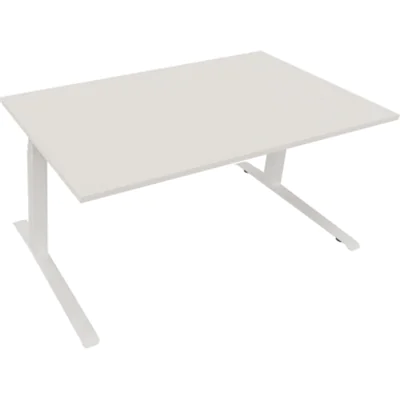 Sitz-/Stehtisch Kufe Doppels. Quad. B1600xT900xH645-1275 ws/Weiß Sitz-/Stehtisch Kufe Doppels. Quad. B1600xT900xH645-1275 ws/Weiß