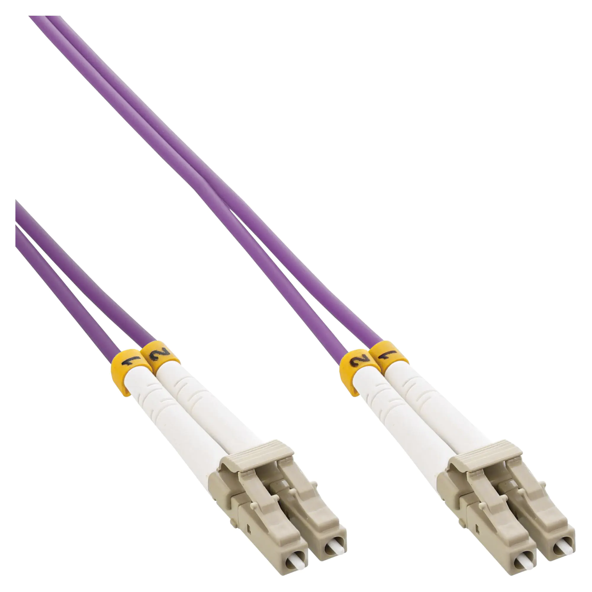 InLine - Patch-Kabel - LC Multi-Mode (M) zu LC Multi-Mode (M) - 1 m - Glasfaser - 50/125 Mikrometer - OM4 - halogenfrei - lila InLine - Patch-Kabel - LC Multi-Mode (M) zu LC Multi-Mode (M) - 1 m - Glasfaser - 50/125 Mikrometer - OM4 - halogenfrei - lila