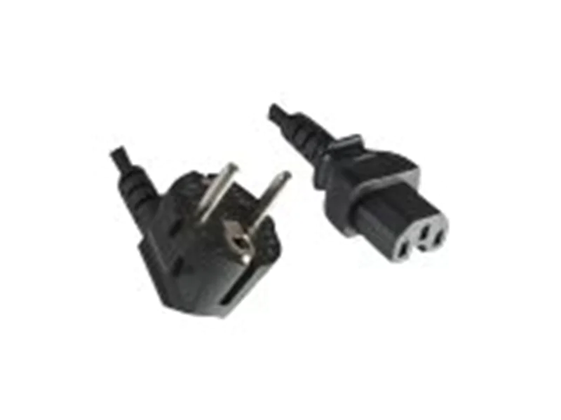 Helos - Stromkabel - power CEE 7/7 (M) gewinkelt zu IEC 60320 C15 gerade - 250 V - 10 A - 1.8 m - Schwarz Helos - Stromkabel - power CEE 7/7 (M) gewinkelt zu IEC 60320 C15 gerade - 250 V - 10 A - 1.8 m - Schwarz