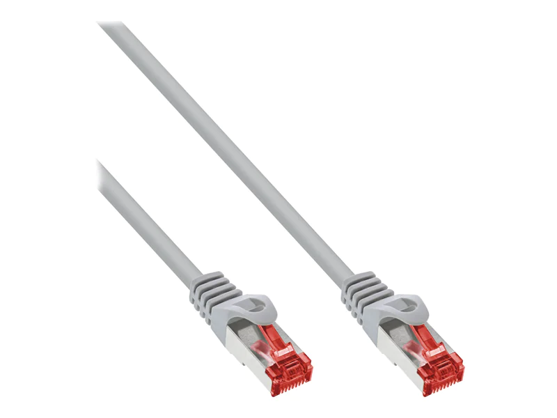 InLine 70er Bulk-Pack Patchkabel - S/FTP (PiMf) - Cat.6 - LSZH - CU - grau - 1m B-76911