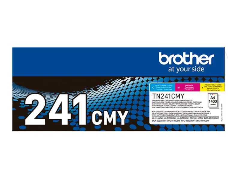 Brother TN241CMY - 3er-Pack - Gelb, Cyan, Magenta - original - Tonerpatrone - für Brother DCP-9015, DCP-9020, HL-3140, HL-3150, HL-3170, MFC-9140, MFC-9330, MFC-9340 Brother TN241CMY - 3er-Pack - Gelb, Cyan, Magenta - original - Tonerpatrone - für Brother DCP-9015, DCP-9020, HL-3140, HL-3150, HL-3170, MFC-9140, MFC-9330, MFC-9340