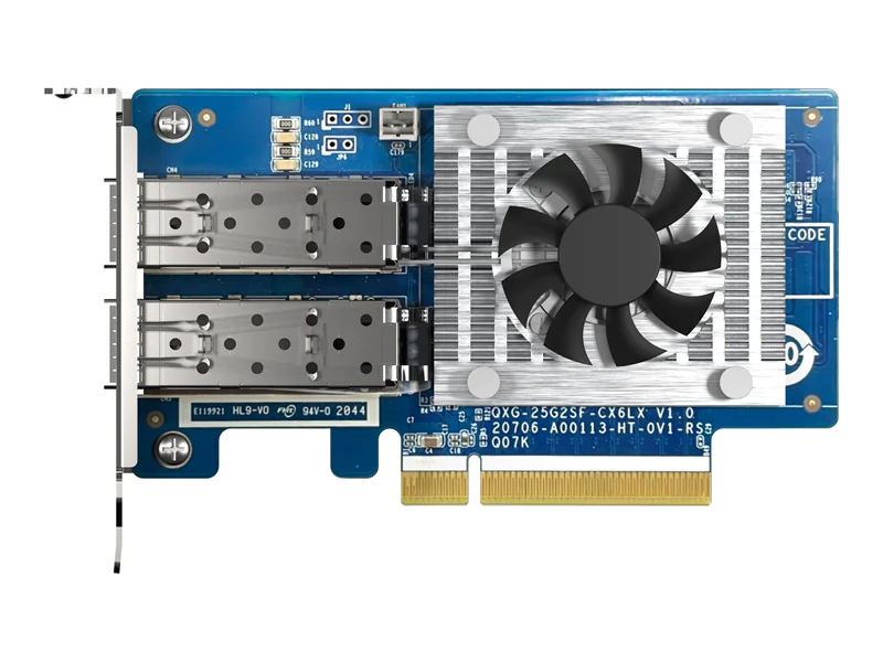 QNAP QXG-25G2SF-CX6 - Netzwerkadapter - PCIe 4.0 x8 Low-Profile - 25 Gigabit SFP28 x 2 - für QNAP TS-H2490FU QNAP QXG-25G2SF-CX6 - Netzwerkadapter - PCIe 4.0 x8 Low-Profile - 25 Gigabit SFP28 x 2 - für QNAP TS-H2490FU