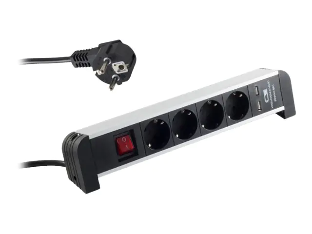 ShiverPeaks S-Impuls - Steckdosenleiste - Wechselstrom 230 V - 3680 Watt - Ausgangsanschlüsse: 4 (4 x Spannung, 2 x USB) 60317