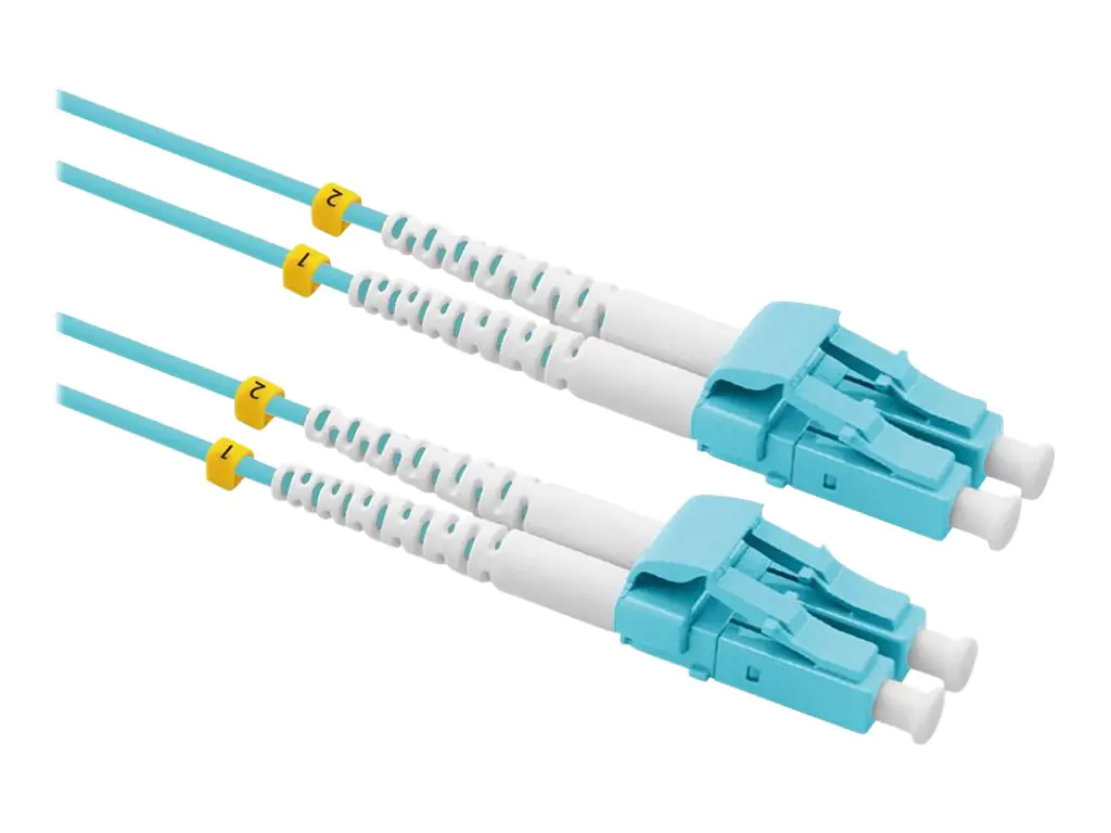 VALUE - Patch-Kabel - LC Multi-Mode (M) zu LC Multi-Mode (M) - 10 m - Glasfaser - Duplex - 50/125 Mikrometer - OM3 - halogenfrei - Türkis