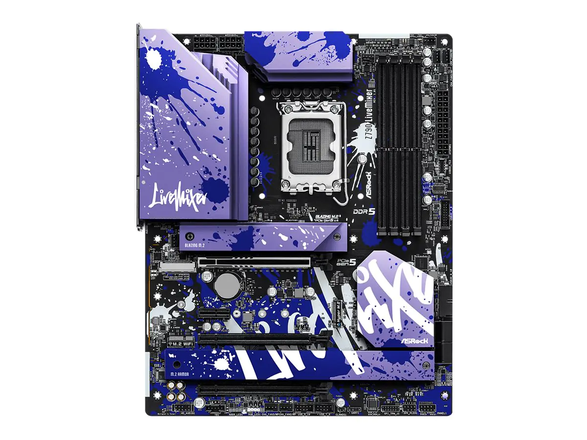 ASRock Z790 LiveMixer - Motherboard - ATX - LGA1700-Sockel - Z790 Chipsatz - USB 3.2 Gen 1, USB 3.2 Gen 2, USB-C 3.2 Gen2, USB-C 3.2 Gen 2x2 - 2.5 Gigabit LAN - Onboard-Grafik (CPU erforderlich) - High Definition Audio (7.1-channel)
