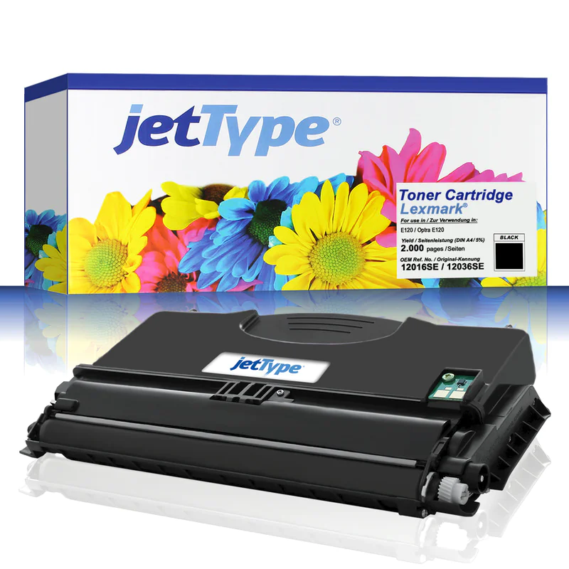 jetType Toner kompatibel zu Lexmark 12016SE schwarz 2.000 Seiten 1 Stück