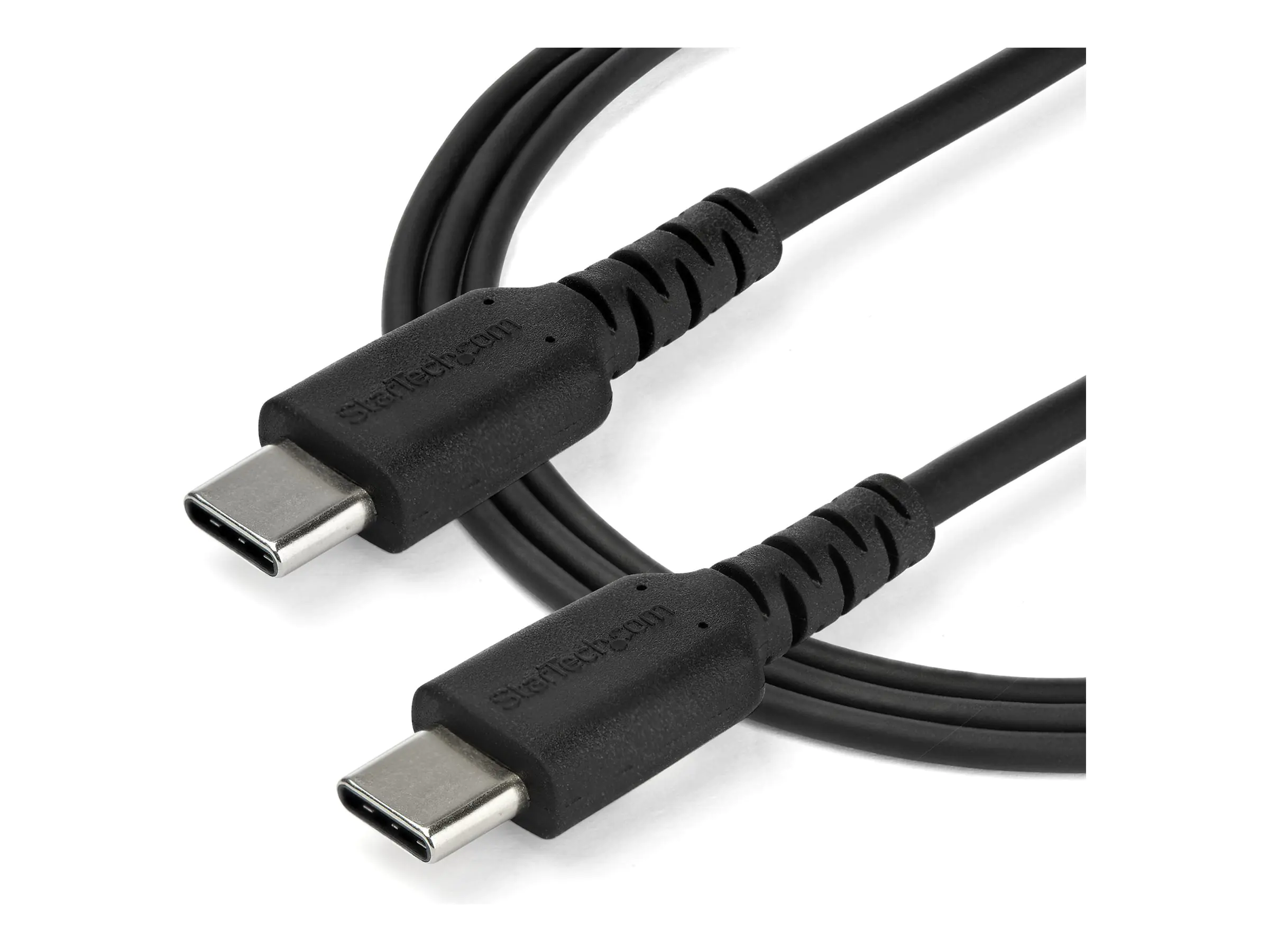StarTech.com StarTech 2m USB-C Ladekabel - Langlebiges USB 2.0 Typ C zu USB C Datenübertragungs-/Schnellladekabel - TPE Mantel Aramidfaser M/M 60W Schwarz - Samsung S10 S20 iPad Pro MS Surface (RUSB2AC2MB) RUSB2CC2MB