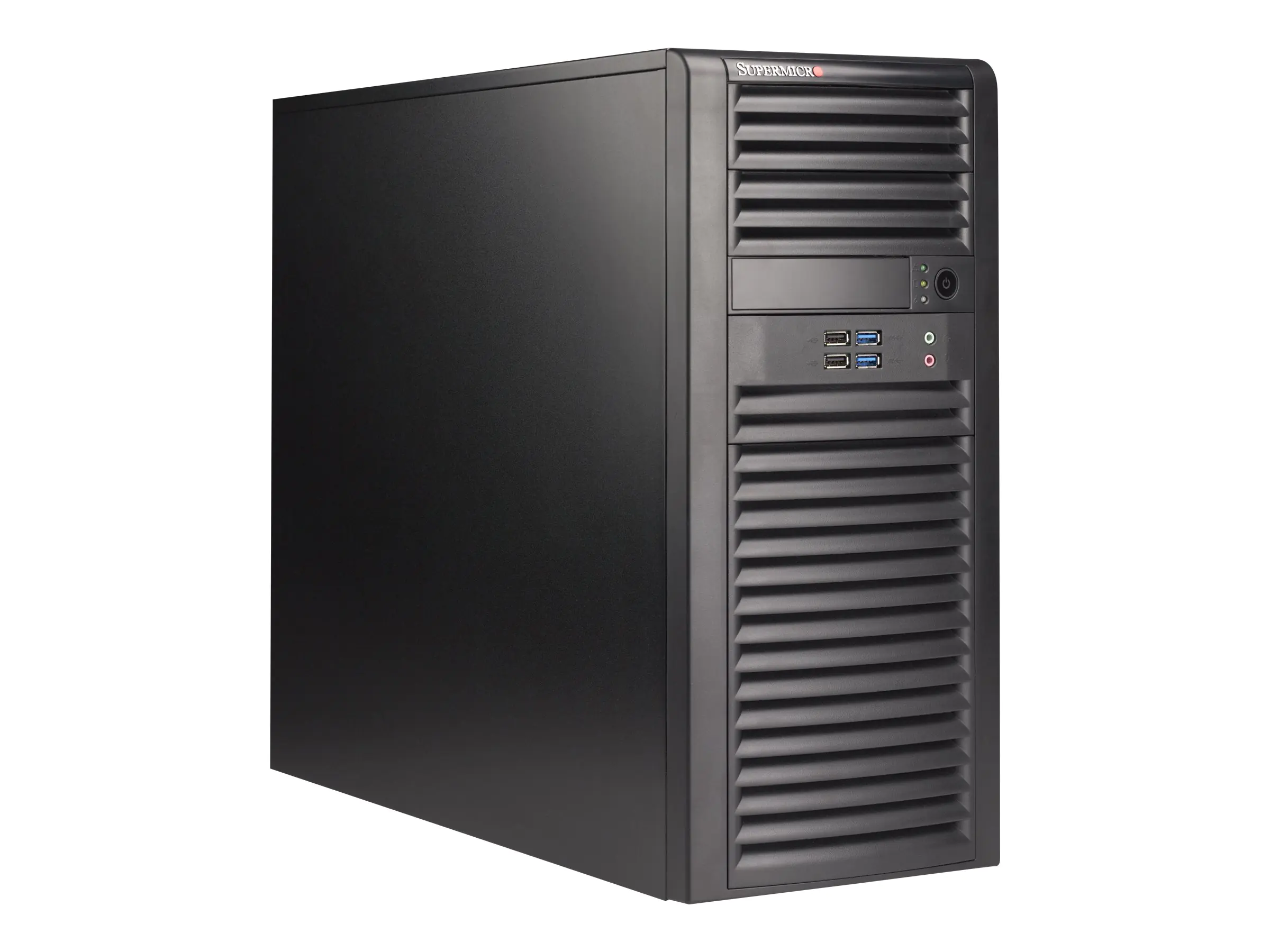 Supermicro SC732 D4-668B - Mid tower - E-ATX 668 Watt - Schwarz - USB/Audio