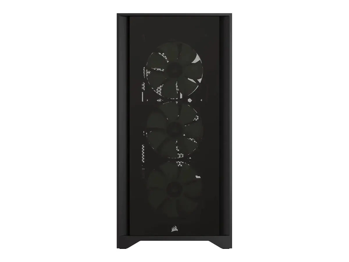 CORSAIR iCUE 4000X RGB - Tower - ATX - Seitenteil mit Fenster (gehärtetes Glas) - keine Spannungsversorgung (ATX) - Schwarz - USB/Audio