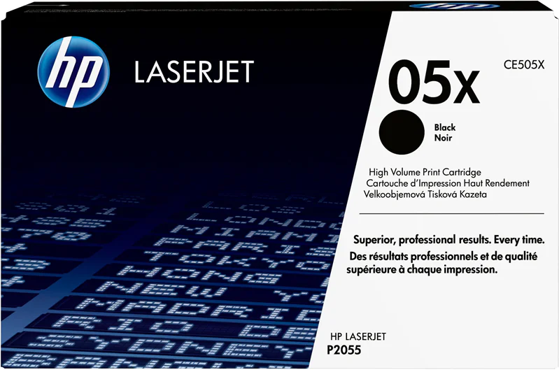 HP 05X Schwarz Original LaserJet Tonerkartusche mit hoher Reichweite, 6500 Seiten, Schwarz, 1 Stück(e) CE505X