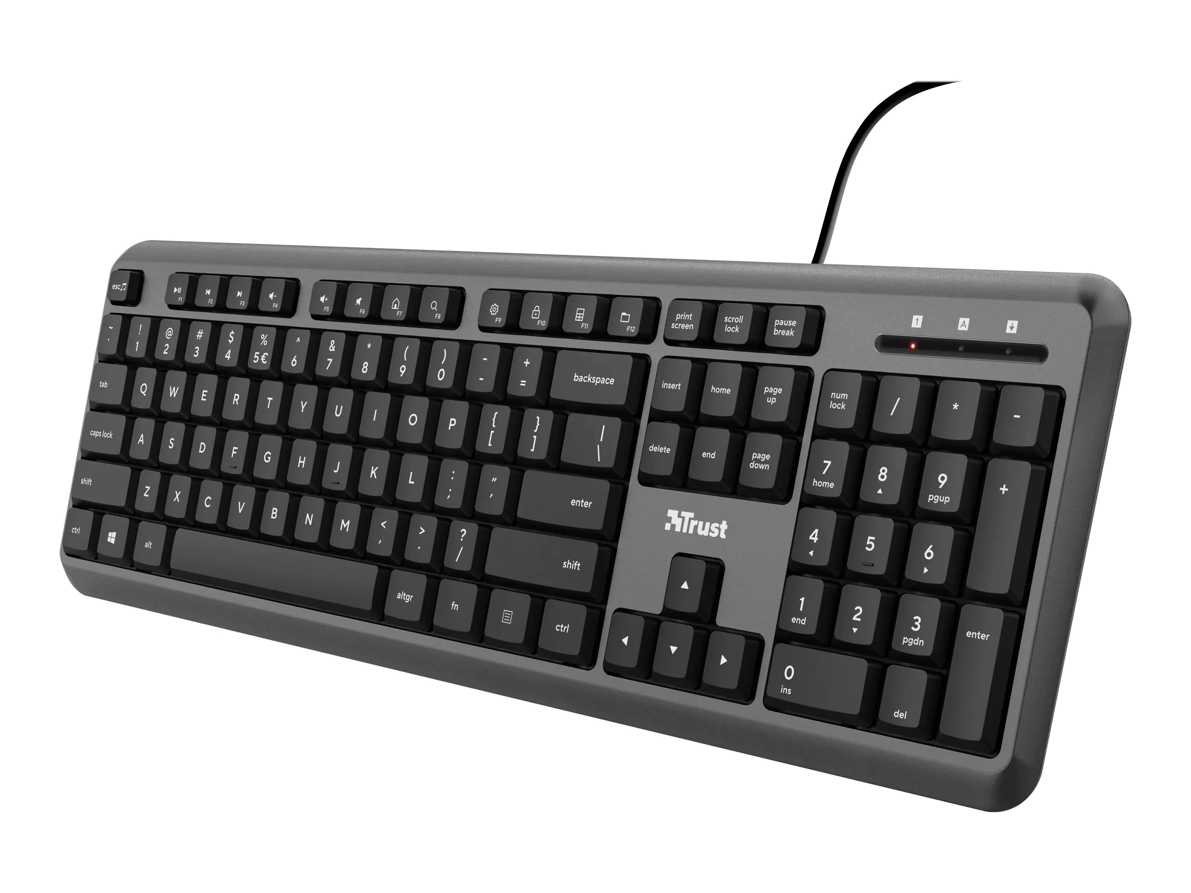 Trust Ody - Tastatur - leise - USB - QWERTZ - Deutsch - Schwarz