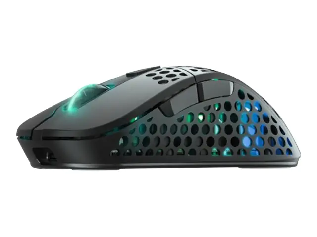 Xtrfy M4 RGB - Maus - ergonomisch - optisch - kabellos - 2.4 GHz - kabelloser Empfänger (USB) M4W-RGB-BLACK