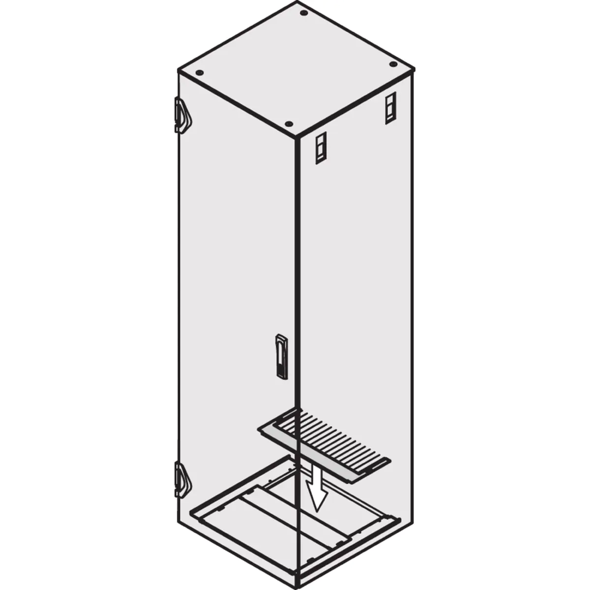 Schroff - Kabelabdeckung mit Bürsten - Schwarz - 48.3 cm (19") Schroff - Kabelabdeckung mit Bürsten - Schwarz - 48.3 cm (19")