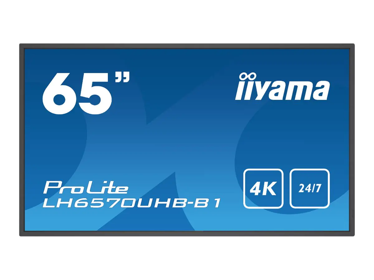 iiyama ProLite LH6570UHB-B1 - 165 cm (65") Diagonalklasse (164 cm (64.5") sichtbar) LCD-Display mit LED-Hintergrundbeleuchtung - Digital Signage - Android - 4K UHD (2160p) 3840 x 2160 - Schwarz, matte Oberfläche