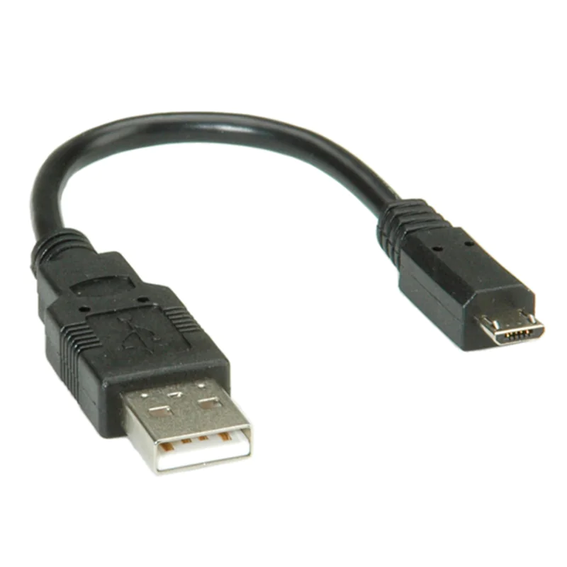 Roline - USB-Kabel - Micro-USB Typ B (M) zu USB (M) - USB 2.0 - 15 cm - Schwarz Roline - USB-Kabel - Micro-USB Typ B (M) zu USB (M) - USB 2.0 - 15 cm - Schwarz