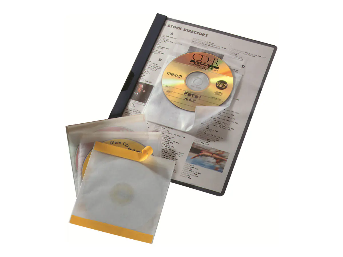 DURABLE CD/DVD Hülle FIX 521019 160x241x6,5mm PP tr 10 St./Pack