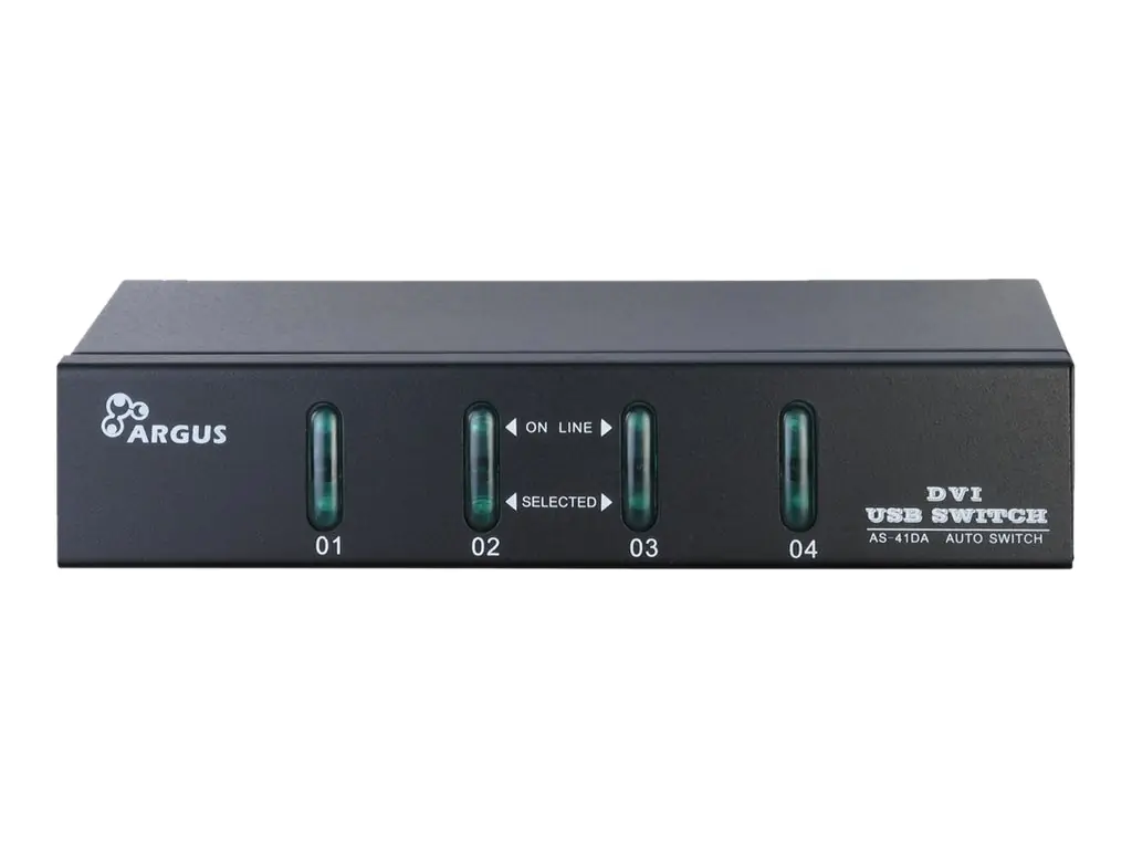 Argus KVM-AS-41DA - KVM-/Audio-Switch - 4 x KVM/Audio - Desktop