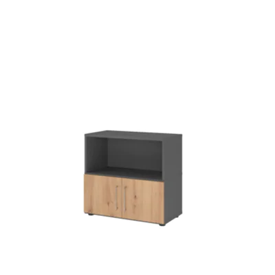 Hammerbacher Regal FlexWall 800 x 748 x 417 mm (B x H x T) 28kg Holz graphit