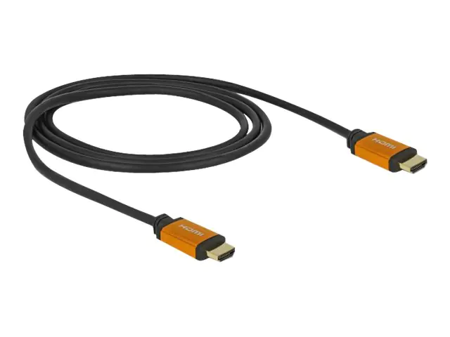 Delock - HDMI-Kabel - HDMI männlich zu HDMI männlich - 1 m - Dreifachisolierung - Schwarz, Gold - 8K Unterstützung Delock - HDMI-Kabel - HDMI männlich zu HDMI männlich - 1 m - Dreifachisolierung - Schwarz, Gold - 8K Unterstützung