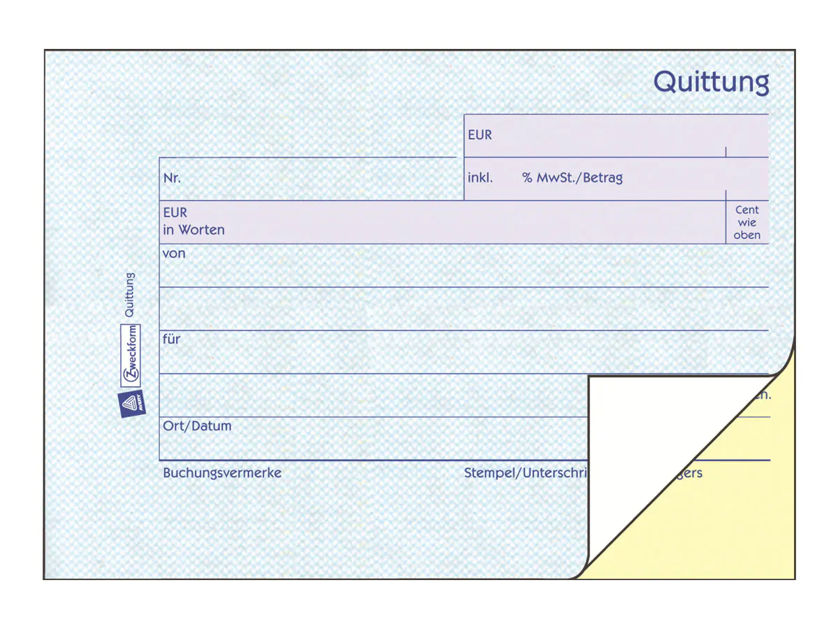 Avery Zweckform Quittung - 40 Blatt - A6 (105 x 148 mm) 1736