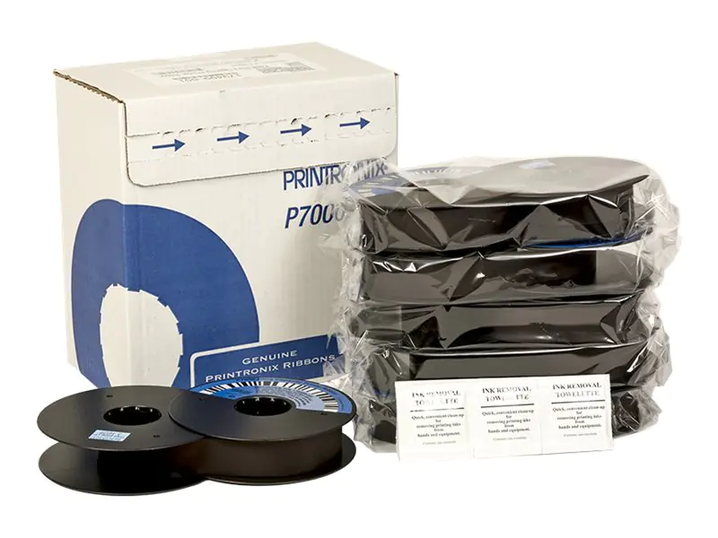Printronix Farbband 179499-001 Nylon schwarz 90 Mio Zeichen 6 Stück