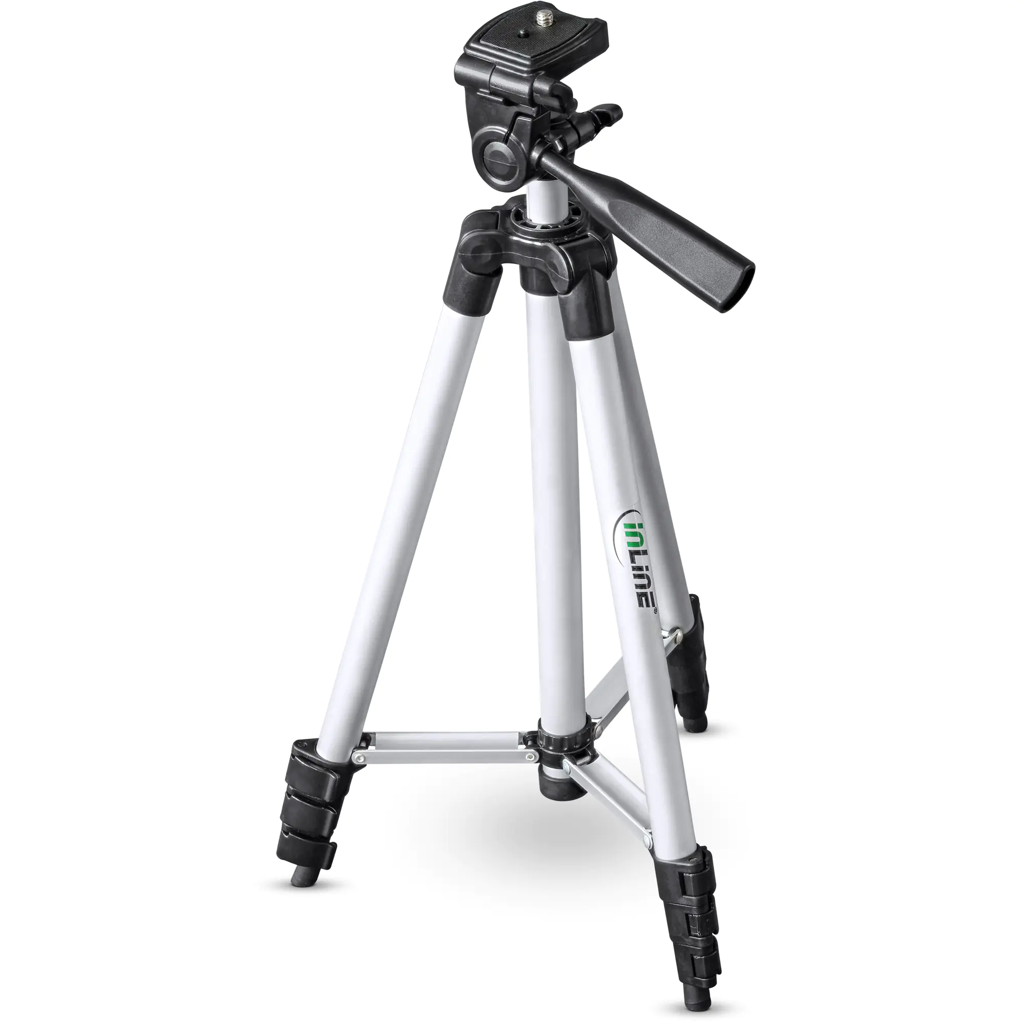 InLine Stativ für Digitalkameras und Videokameras - Aluminium - Höhe max. 1,30m 48002C