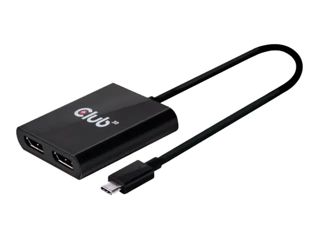 Club 3D SenseVision MST Hub USB Type C to DisplayPort 1.2 Dual Monitor - Externer Videoadapter - USB-C - 2 x DisplayPort