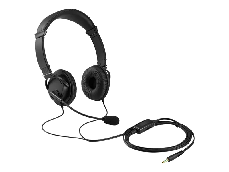 Kensington Hi-Fi Headphones with Mic - Kopfhörer mit Mikrofon - On-Ear - kabelgebunden - 3,5 mm Stecker Kensington Hi-Fi Headphones with Mic - Kopfhörer mit Mikrofon - On-Ear - kabelgebunden - 3,5 mm Stecker