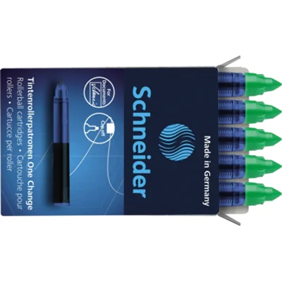 Schneider Schreibgeräte One Change Tintenrollerminen grün 0.6 mm 5 St. 185404