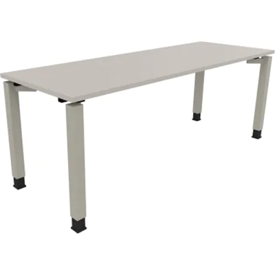 Schreibtisch Vierfuß Quadratrohr B2000xT700xH680-820 si/Lichtgrau Schreibtisch Vierfuß Quadratrohr B2000xT700xH680-820 si/Lichtgrau
