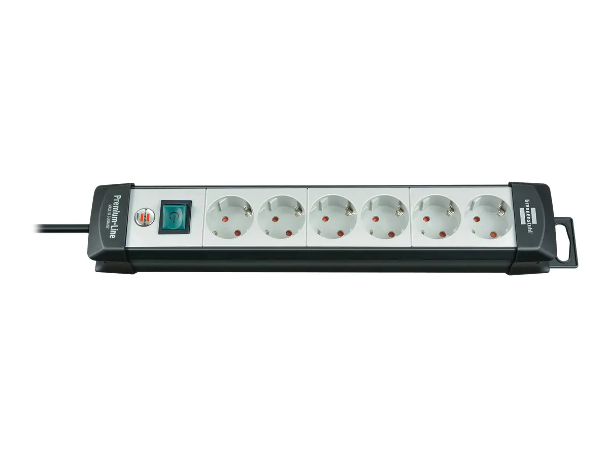 Brennenstuhl Premium-Line extension socket H05VV-F 3G1,5 - Steckdosenleiste - Eingabe, Eingang Stromversorgung - Ausgangsanschlüsse: 6 (Stromversorgung) 1951560100