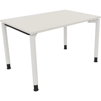 Schreibtisch Vierfuß Rundrohr B1200xT800xH680-820 ws/Weiß Schreibtisch Vierfuß Rundrohr B1200xT800xH680-820 ws/Weiß