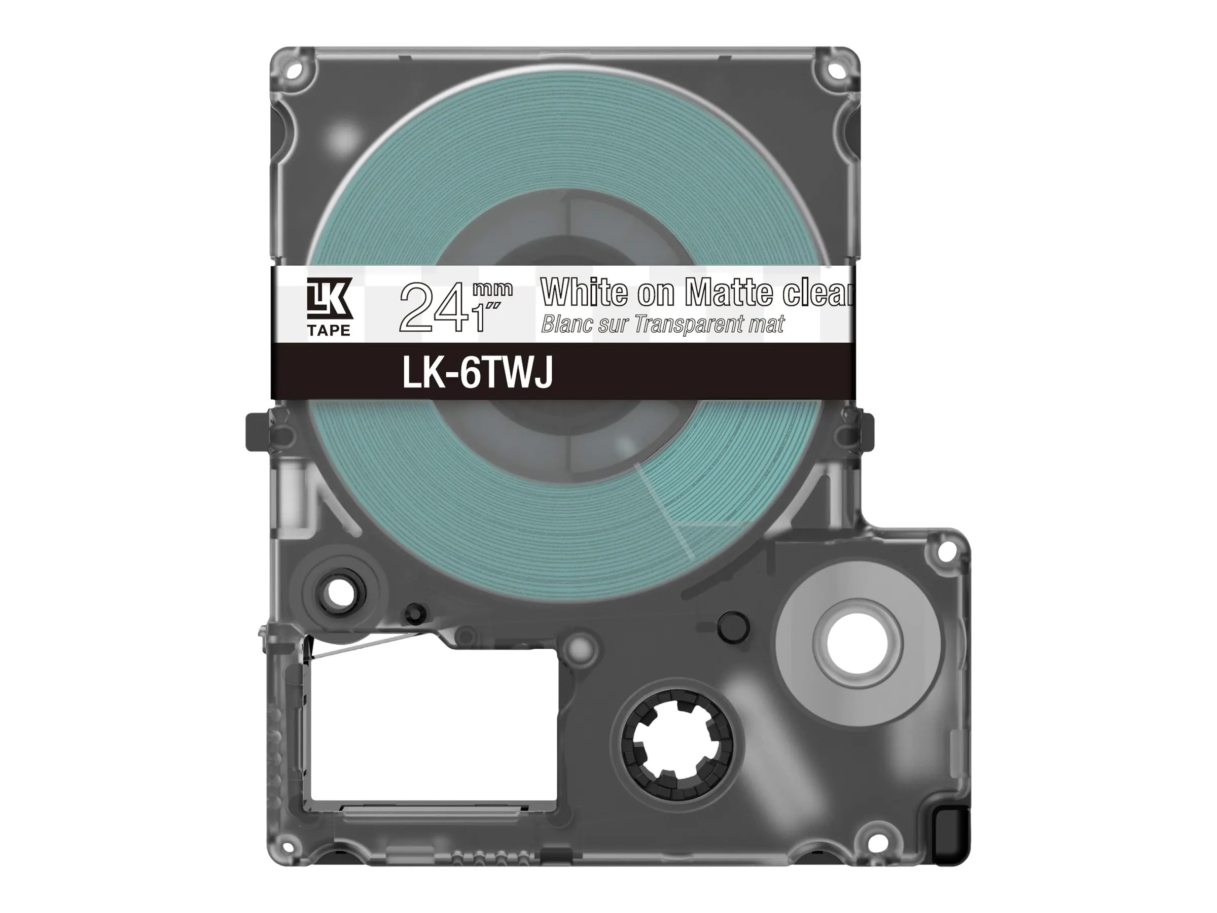 Epson LabelWorks LK-6TWJ - Weiß auf Matt-Transparent - Rolle (2,4 cm x 8 m) 1 Kassette(n) Hängebox - Bandkassette - für LabelWorks LW-C610