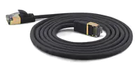 WANTEC Extra dünnes CAT7 SSTP Patchkabel - 0,1 m - Cat7 - S/FTP (S-STP) - RJ-45 - RJ-45 - Schwarz