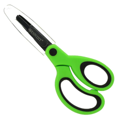 Westcott Bastelschere NEON Colour Kids 130mm inkl. transparente Klingenhülle Stahl grün Westcott Bastelschere NEON Colour Kids 130mm inkl. transparente Klingenhülle Stahl grün