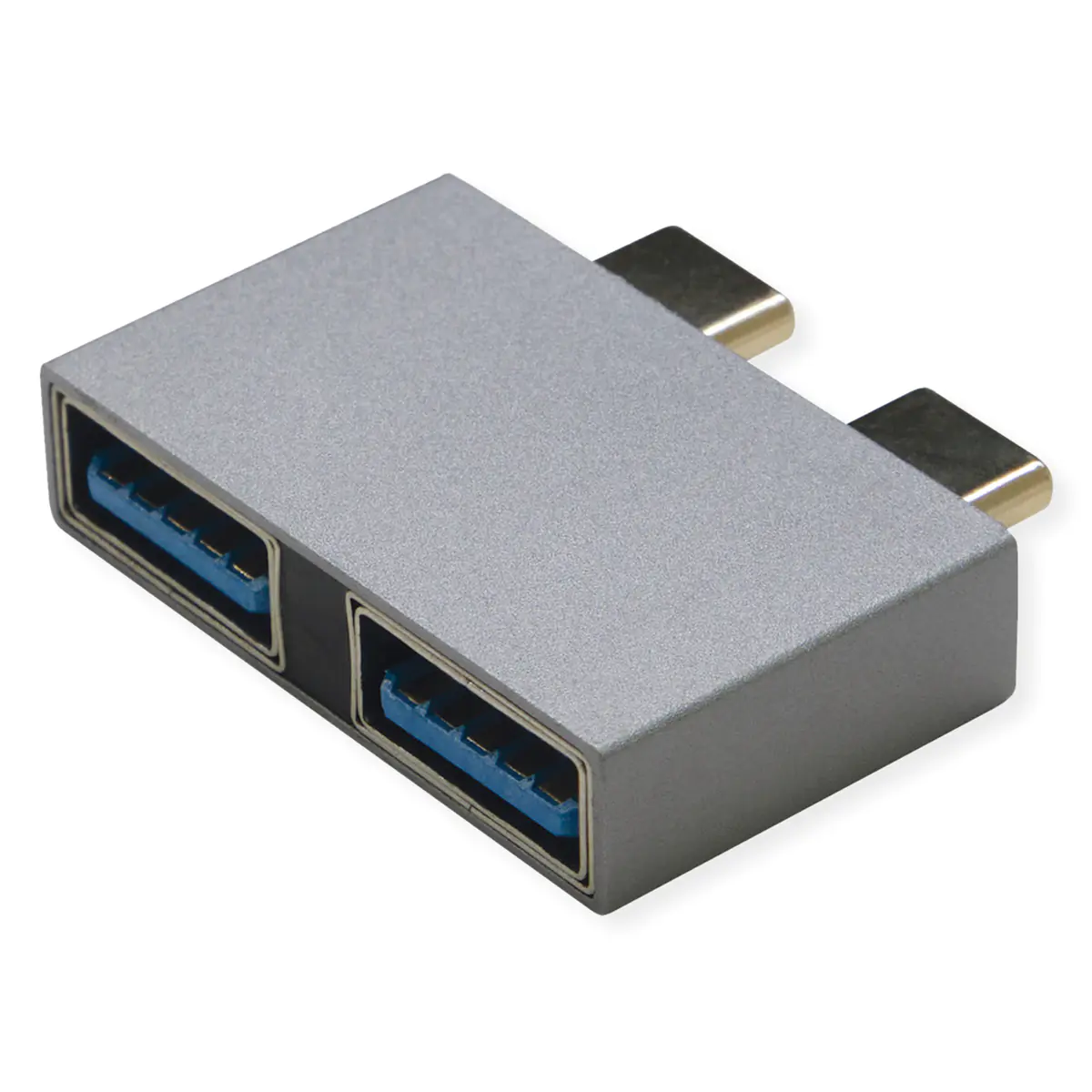 Roline - USB-Adapter - 24 pin USB-C (M) zu USB Typ A (W) - USB 3.2 Gen 2 - 5 V - 3 A - Silber Roline - USB-Adapter - 24 pin USB-C (M) zu USB Typ A (W) - USB 3.2 Gen 2 - 5 V - 3 A - Silber