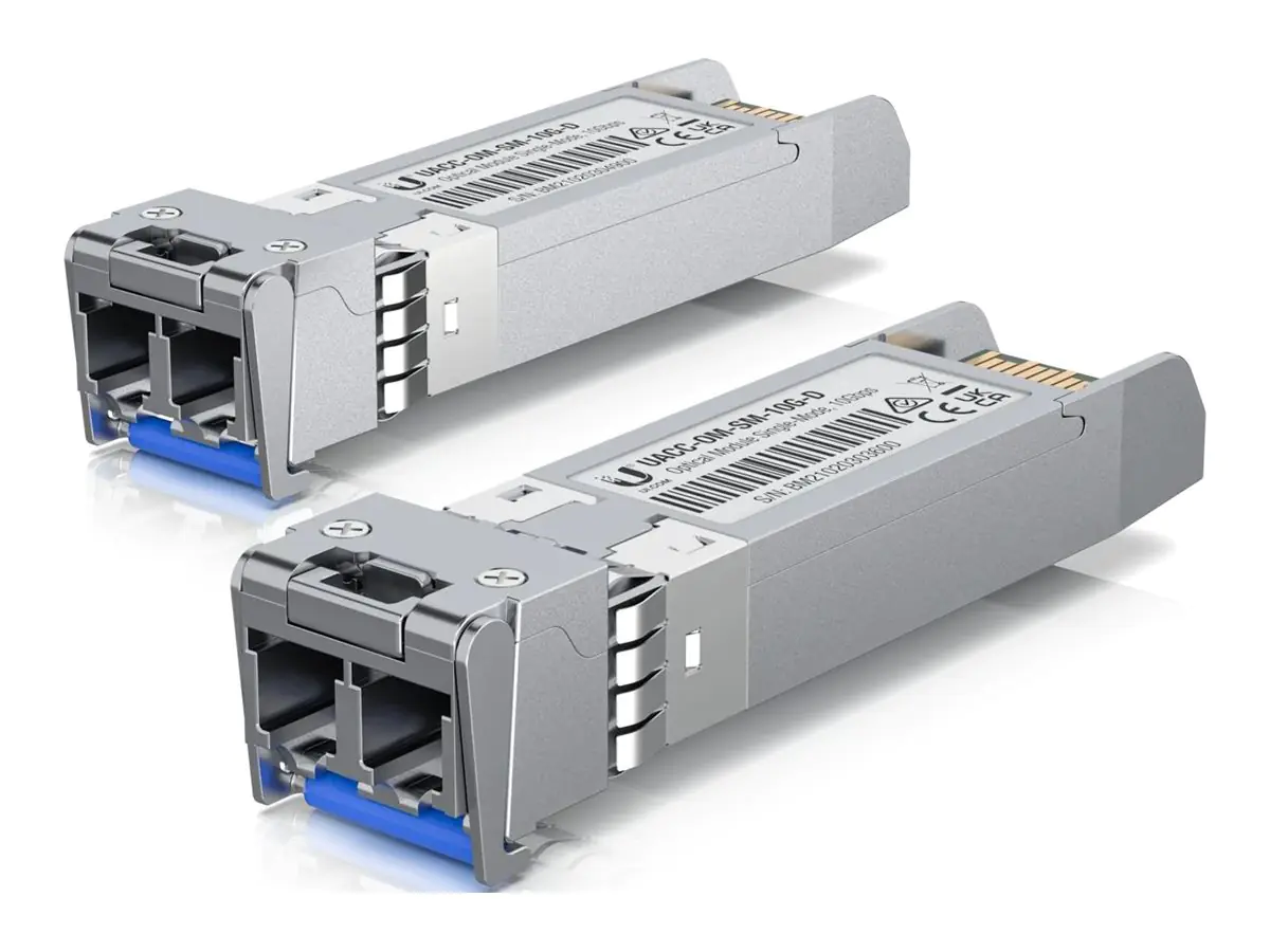 Ubiquiti UACC-OM-SM-10G-D - SFP+-Transceiver-Modul - 10GbE - LC Single-Modus - bis zu 10 km - 1310 nm (Packung mit 2) UACC-OM-SM-10G-D-2