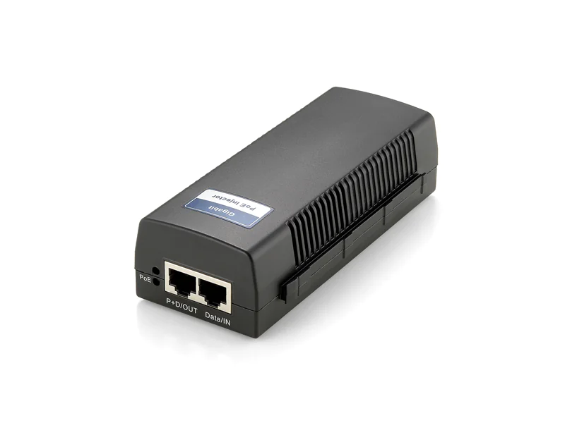 LevelOne Gigabit PoE+ Injektor, Gigabit Ethernet, 10,100,1000 Mbit/s, Schwarz, PoE, Leistung, 30 W, 100 - 240 V 552033