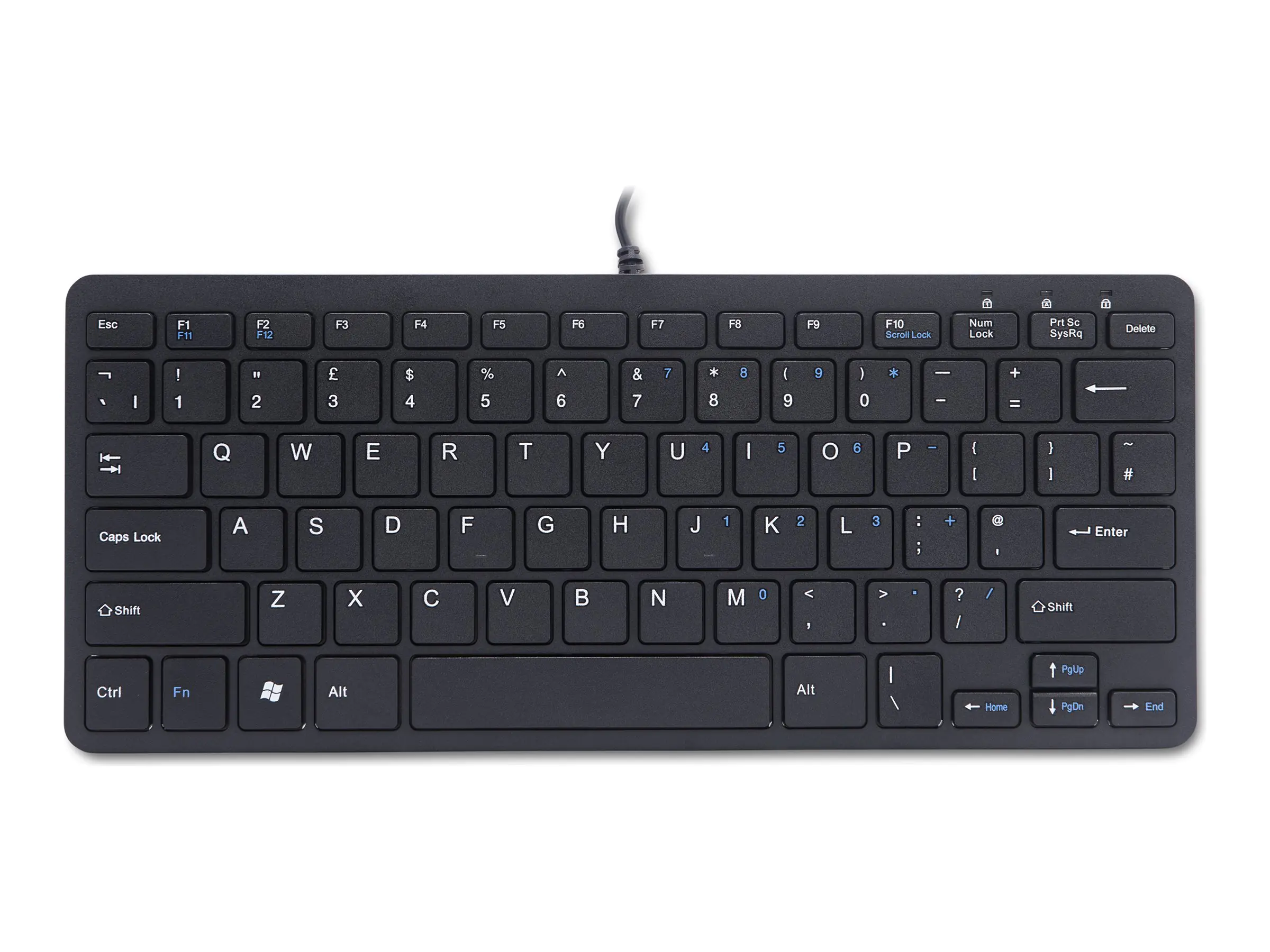 R-Go Compact Tastatur, QWERTY (UK), weiß, drahtgebundenen RGOECUKBL