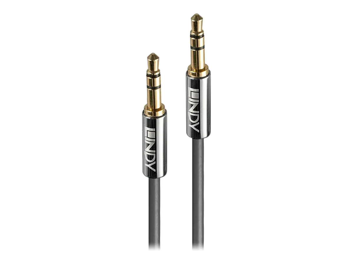 Lindy Cromo Line - Audiokabel - mini-phone stereo 3.5 mm männlich zu mini-phone stereo 3.5 mm männlich - 3 m - Anthrazit - rund Lindy Cromo Line - Audiokabel - mini-phone stereo 3.5 mm männlich zu mini-phone stereo 3.5 mm männlich - 3 m - Anthrazit - rund
