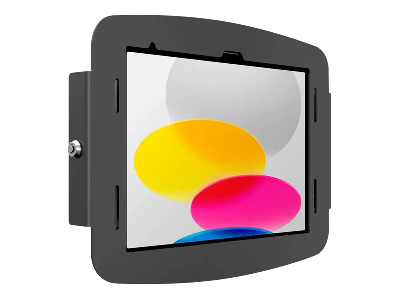 Compulocks iPad 10.9" 10th Gen Space Enclosure Wall Mount - Gehäuse - für Tablett - verriegelbar - hochwertiges Aluminium - Schwarz - Bildschirmgröße: 27.7 cm (10.9") - Montageschnittstelle: 100 x 100 mm - Wandmontage, Oberflächenmontage, Standfußmon