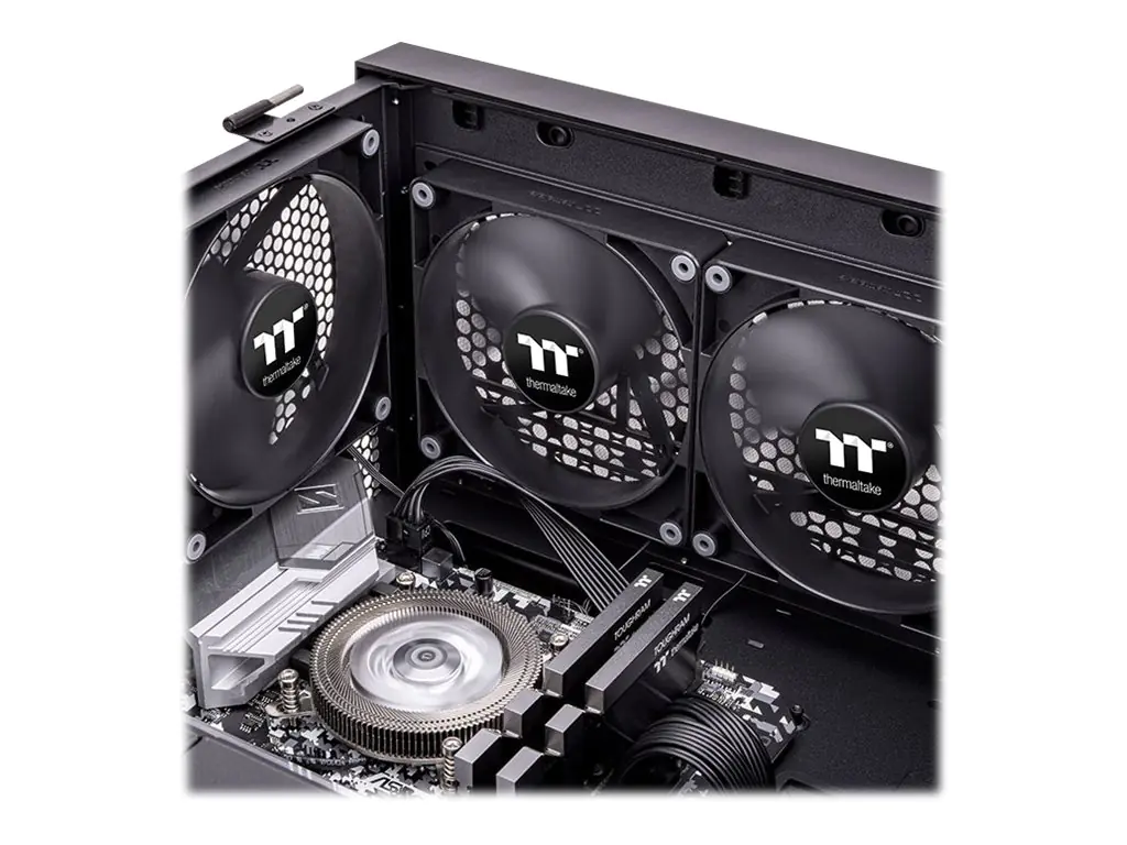 Thermaltake CT120 - Gehäuselüfter - 120 mm - Schwarz (Packung mit 2) CL-F147-PL12BL-A