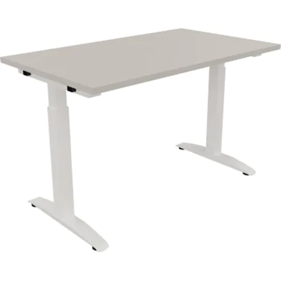 Schreibtisch Kufe Einzels. Quadrat B1200xT700xH650-850 ws/Lichtgrau Schreibtisch Kufe Einzels. Quadrat B1200xT700xH650-850 ws/Lichtgrau