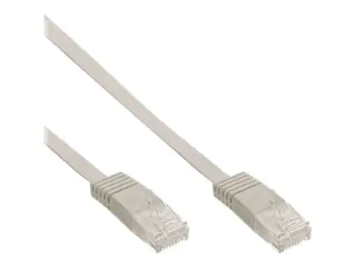 InLine - Patch-Kabel - RJ-45 (M) zu RJ-45 (M) - 3 m - UTP - CAT 6 - geformt, flach - Grau
