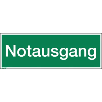 Hinweisschild Notausgang 297x105mm PVC Hinweisschild Notausgang 297x105mm PVC