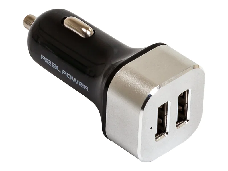 RealPower 2-Port USB car charger - Auto-Netzteil - 2400 mA - 2 Ausgabeanschlussstellen (2 x USB) 176635