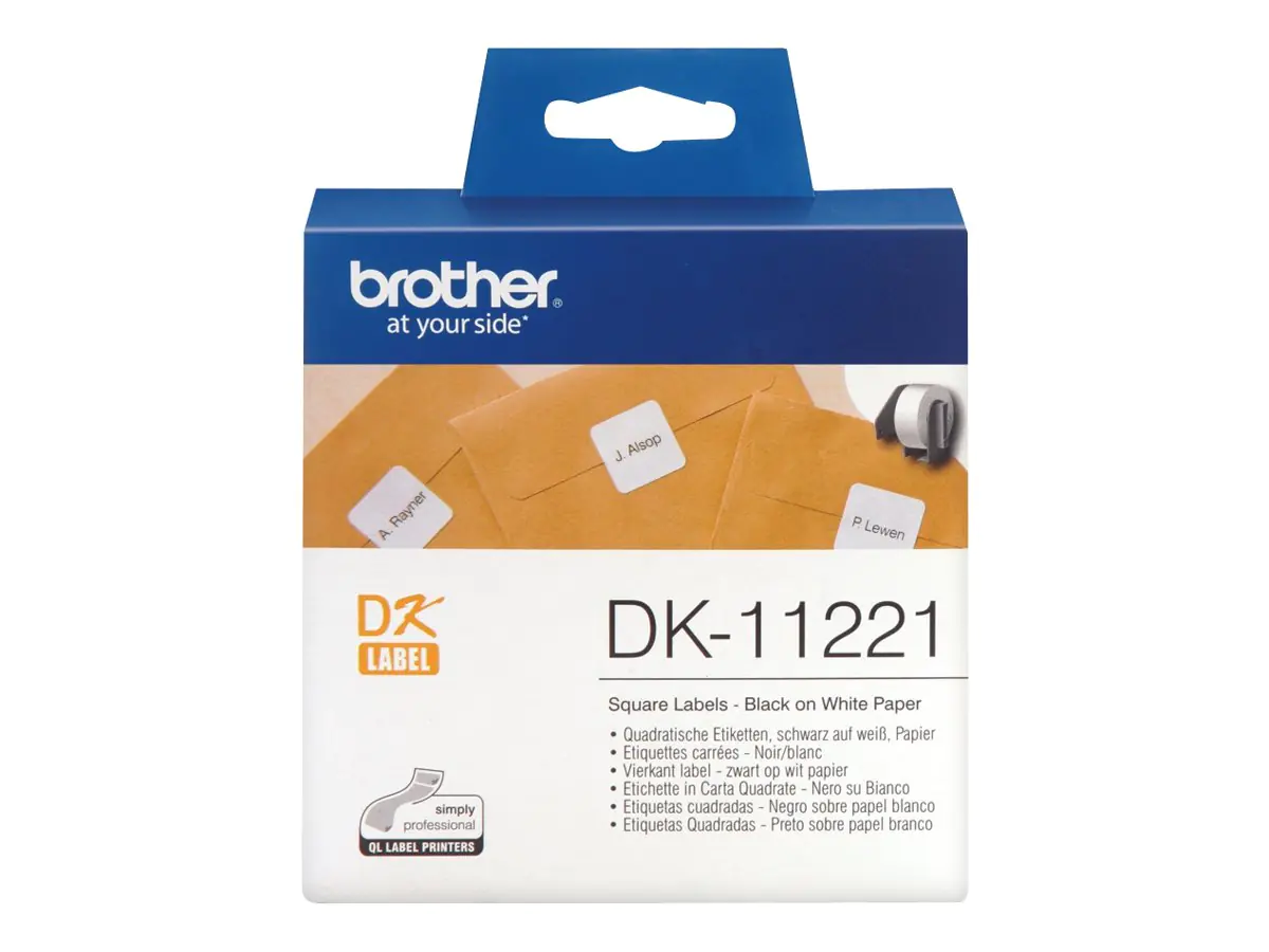 Brother DK-11221 - Schwarz auf Weiß - 23 x 23 DK11221