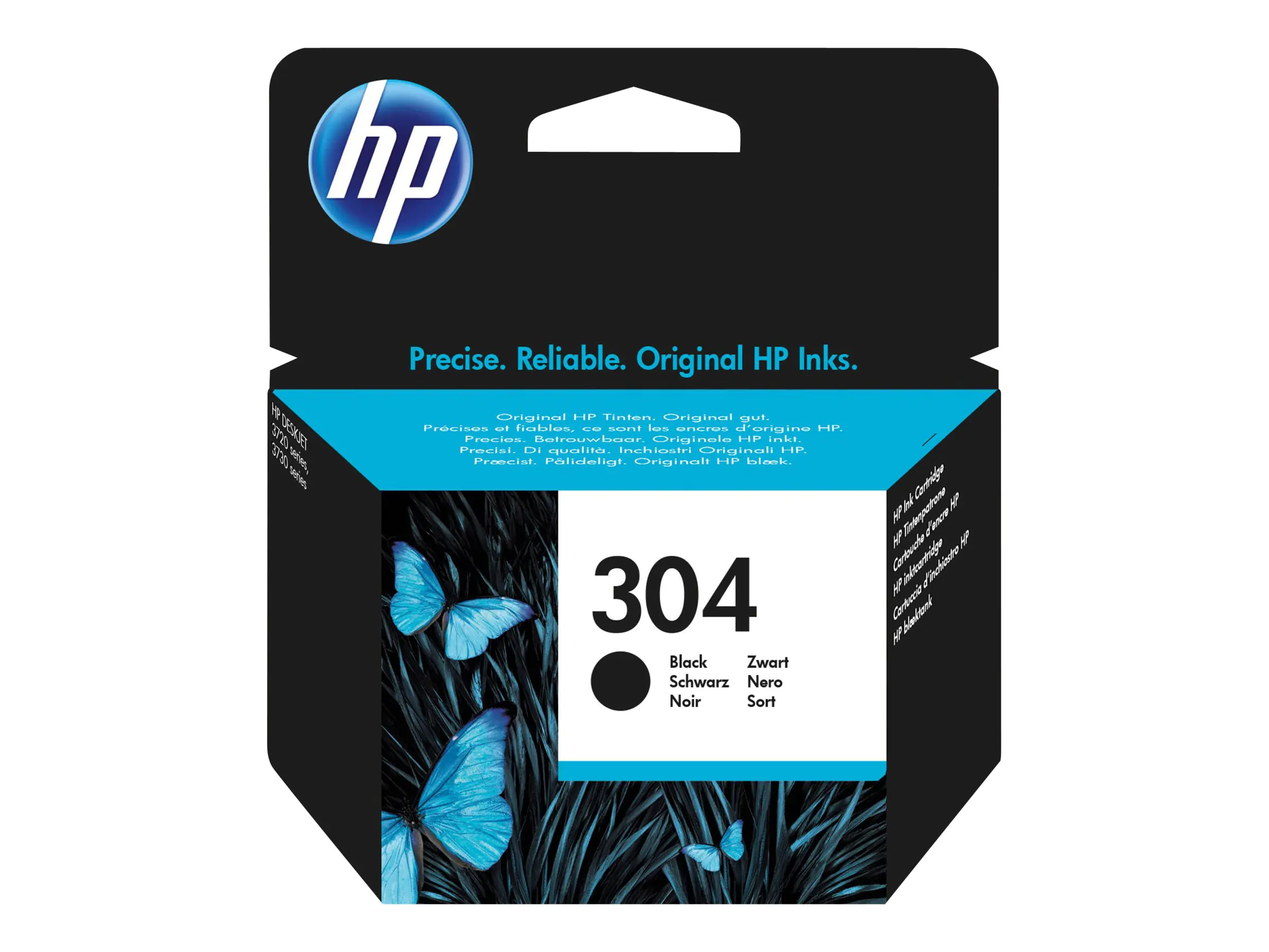 HP 304 - Schwarz - Original - Tintenpatrone - für AMP 130; Deskjet 26XX, 37XX; Envy 50XX HP 304 - Schwarz - Original - Tintenpatrone - für AMP 130; Deskjet 26XX, 37XX; Envy 50XX
