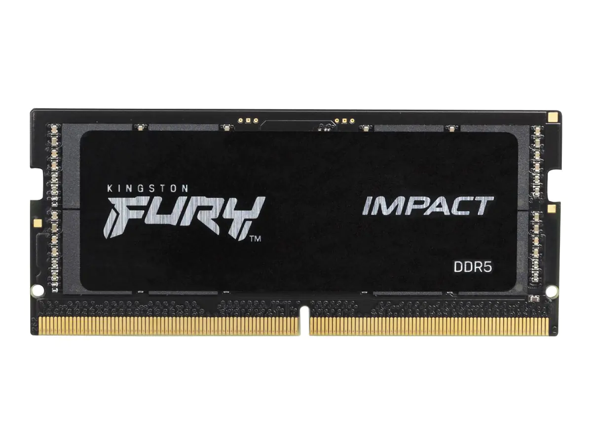 Kingston FURY Impact - DDR5 - Kit - 64 GB: 2 x 32 GB - SO DIMM 262-PIN - 5600 MHz / PC5-44800 - CL40 - 1.1 V - ungepuffert - on-die ECC Kingston FURY Impact - DDR5 - Kit - 64 GB: 2 x 32 GB - SO DIMM 262-PIN - 5600 MHz / PC5-44800 - CL40 - 1.1 V - ungepuffert - on-die ECC